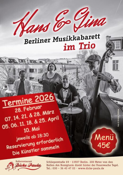 Hans & Gina Trio – Berliner Abend live – Dicke Paula Berlin
