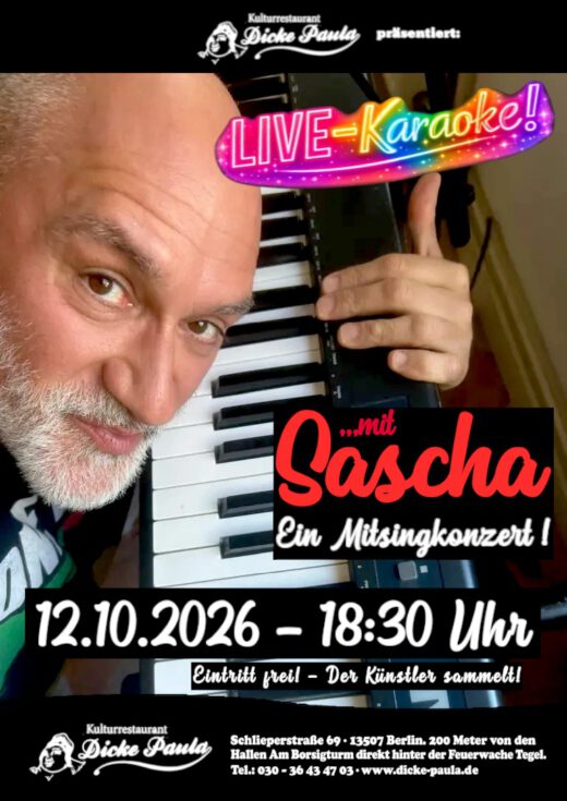 DP Plakat LIVE Karaoke mit Sascha 2026