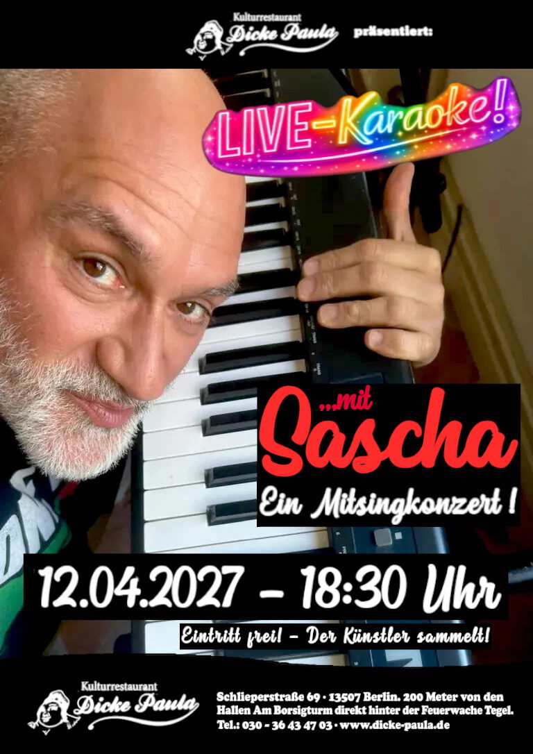 DP Plakat LIVE Karaoke mit Sascha 2027