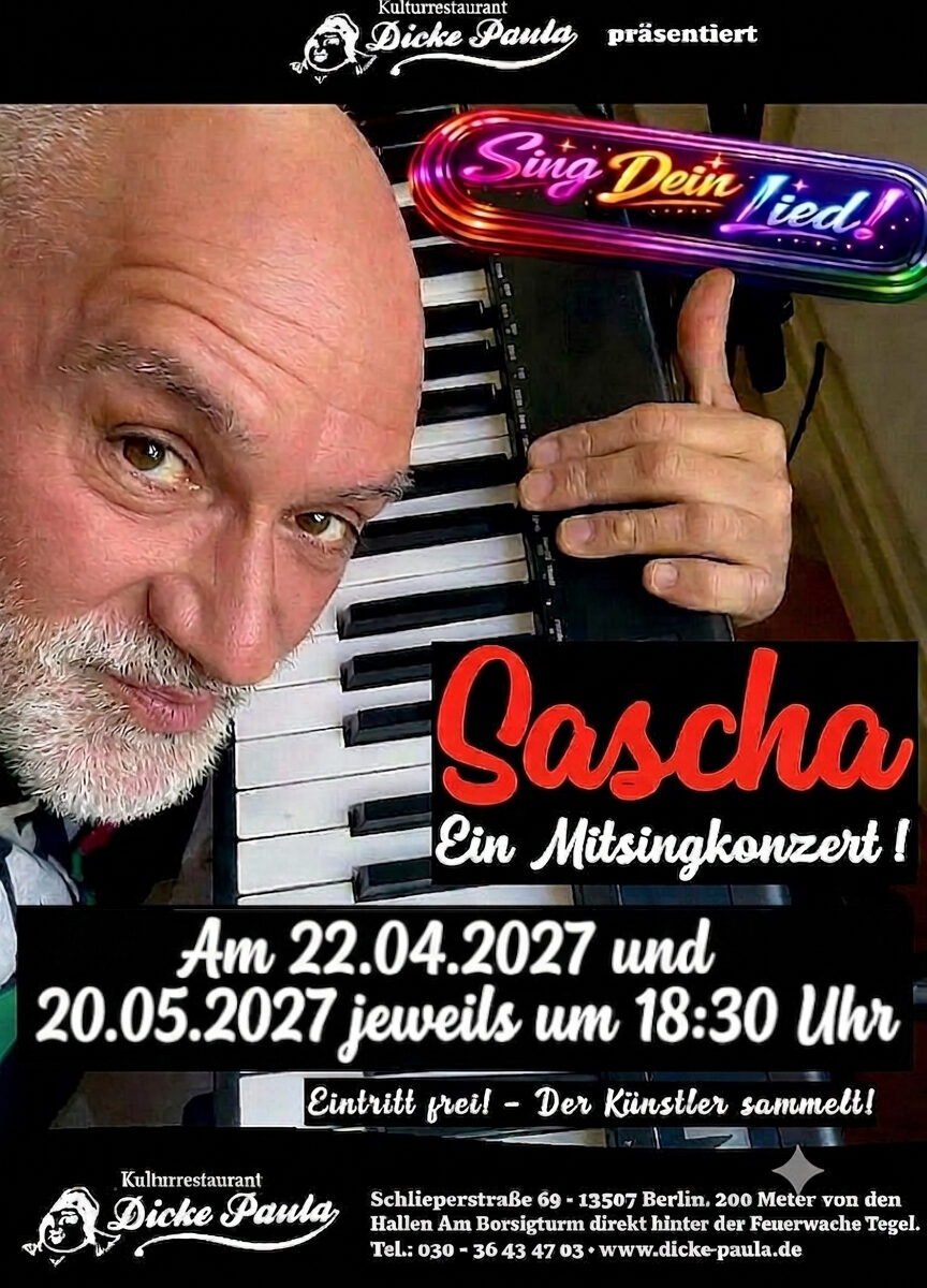 DP Plakat LIVE Karaoke mit Sascha 2027