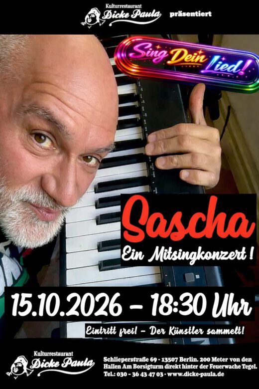 DP Plakat LIVE Karaoke mit Sascha Okt 2026